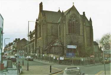 Demolition of St. Peter C. of E. Church, Machon Bank from Empire Road