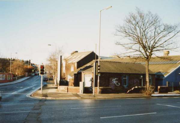 Junction of (foreground) Queens Road and (left) Charlotte Road 