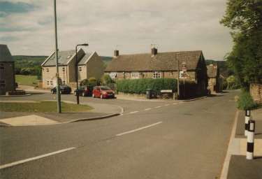Hillfoot Road, Totley looking towards cottages on (centre left) Summer Lane