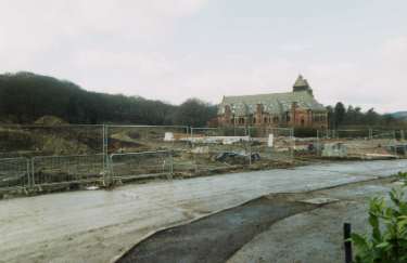 House construction on the site of former Middlewood Hospital, Middlewood Road North showing (back) Kingswood Hall Apartments