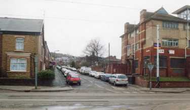 Hammerton Road (at the junction with Langsett Road), showing (right) No. 393 the Boys' Club, (former Old Soldiers' Home)