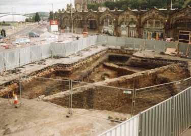 Archaeological excavations, Midland Station forecourt, Sheaf Street
