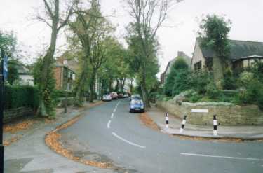 Junction of (left) Lees Hall Road and (foreground) Carfield Avenue