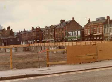 Site of demolished Royal Hospital, junction of (foreground) Westfield Terrace and (centre) West Street