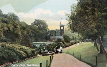 Firth Park boating lake and clock tower pavilion, Firth Park Road