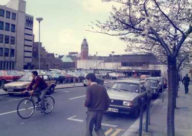 Tudor Street, with Crucible Theatre in the background