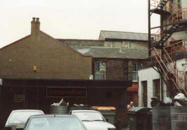 Rear yard of Sheffield Newspapers Ltd., building, Kemsley House, York Street
