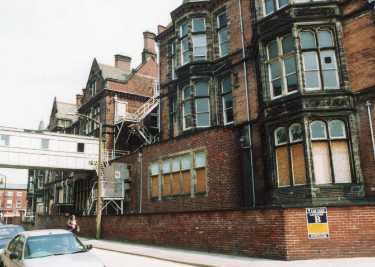 Former Jessop Hospital for Women, from the junction of Gell Street and Leavygreave Road