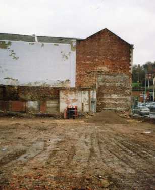 Cleared site on Fornham Street and Suffolk Road now occupied by No. 77 Columbia Place, apartments