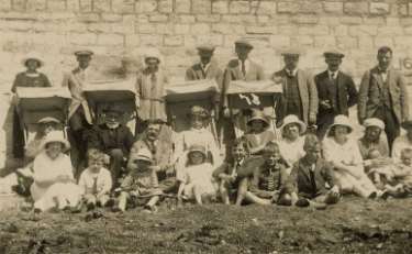 Family group on beach, Ventnor, Isle of Wight