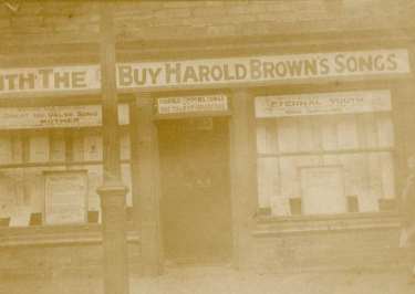 Harold Brown's songs shop, possibly Bradford