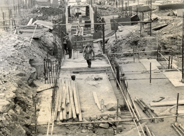 Park Hill Redevelopment Area, Part 1: [Park Hill Flats construction]. Block A. Foundations