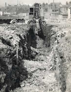 Park Hill Redevelopment Area, Part 1: [Park Hill Flats construction]. Block A. Foundations