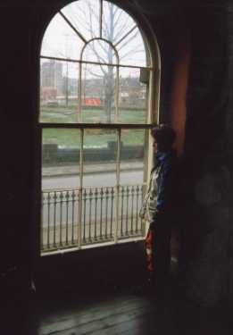 Window, Globe Works, Penistone Road and the junction with Green Lane
