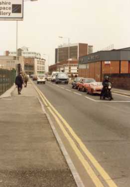 Shoreham Street showing (right) T. W. Pearson Ltd., manufacturers of high speed steels, Wyvern Steel Works and (back centre) Dyson House