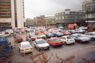 Union Street car park showing (left) Redvers House 