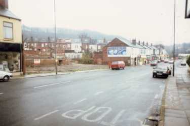 Chesterfield Road showing (left) No. 801 - 803 cleared site for Asda and Iceland supermarkets