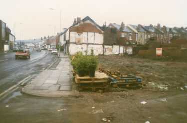 Chesterfield Road showing (left) No. 801 - 803 cleared site for Asda and Iceland supermarkets