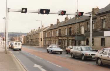 Queens Road showing the traffic tidal flow system