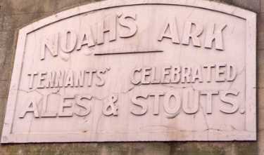 Advertising carved sign on side of the Noah's Ark public house, Nos. 92 - 94 Crookes