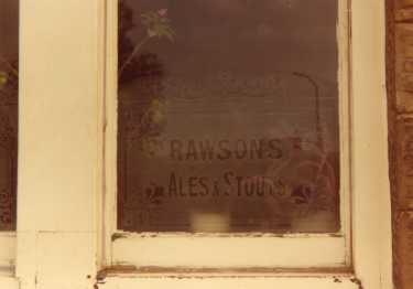 Window engraving advertising Thomas Rawson and Co., Pond Street Brewery, Pond Street