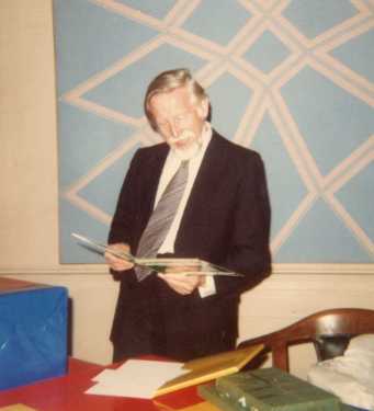 Frank Constantine OBE (1919 - 2014), Director of Sheffield City Art Galleries 1964 - 1982, probably on his retirement