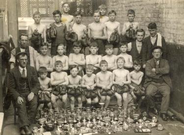 Clayton family. George Clayton's boxing club, Imperial Hall, Cross Addy Street, c.1929