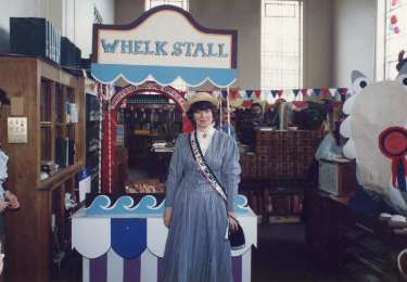 Sheffield by the Sea - Sylvia Pybus in period costume, Archives and Local Studies Library, Central Library, Surrey Street