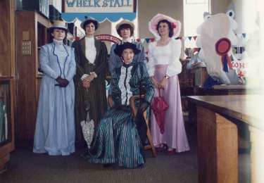 Sheffield by the Sea - Archives and Local Studies Library staff in period costume, Central Library, Surrey Street
