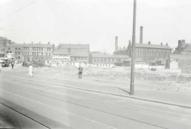 Pond Street looking towards Pond Hill and (right) Joseph Rodgers and Sons Ltd., cutlery manufacturers