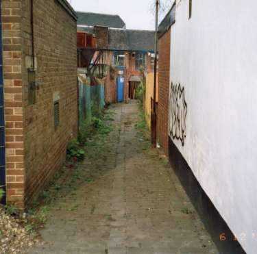 Burnt Tree Lane at the junction of Meadow Street
