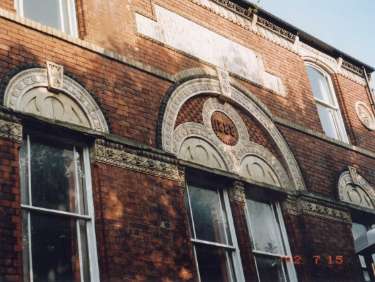 Decorative stonework and brickwork, Wharncliffe Fireclay Works belonging to John Armitage and Son, fire brick manufacturer, junction of Broomhall Street and Devonshire Street