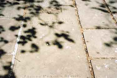 Gravestone of James Pryor at front of Sheffield Cathedral