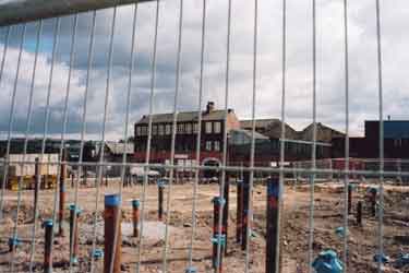 Construction site off Denby Street showing Nos. 85 - 87 Kenilworth Works
