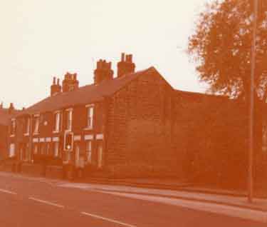 Railway cottages on Penistone Road, prior to demolition