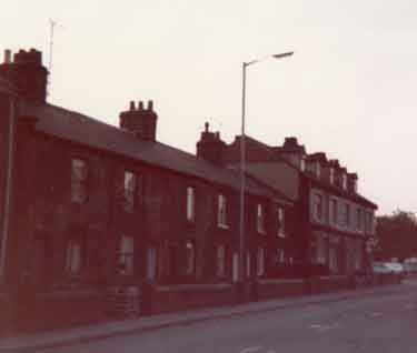 Railway cottages on Penistone Road, prior to demolition