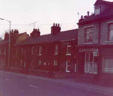 Railway cottages on Penistone Road, prior to demolition