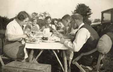 Clayton family picnicing / camping