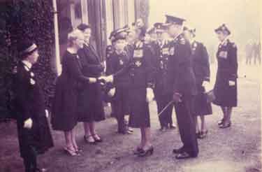 Edwina Mountbatten, Countess Mountbatten of Burma (1901 - 1960) visiting Sheffield to open the Sheffield Headquarters of the St John's Ambulance Brigade