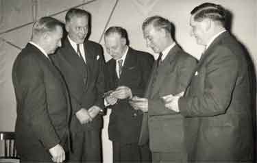 Mr John Gordon Buxton [left] at an event