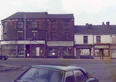 Attercliffe Road showing (centre) Nos. 817 - 819 South Discount Store, drapers