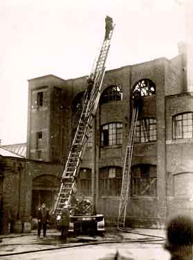 City of Sheffield Fire Brigade. Fire at Brightside and Carbrook Co-operative bakery