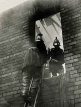 Firefighting after an air raid