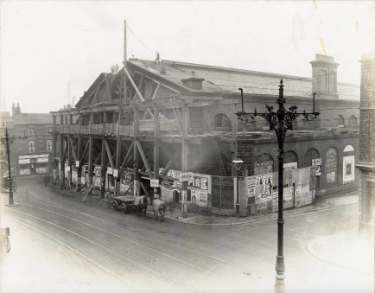 Norfolk Market Hall - rebuilding the west end, c. 1903