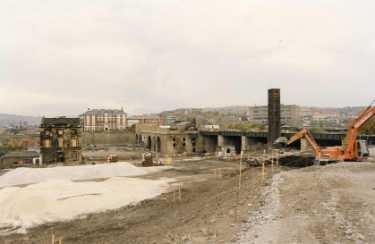 Restoration work on Sheffield and South Yorkshire Navigation showing (left) Royal Victoria Hotel