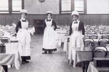 Dining room, possibly Base Hospital (3rd Northern General Hospital) for wounded soldiers, Collegiate Crescent