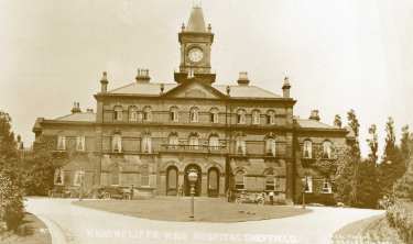 Wharncliffe War Hospital, (former South Yorkshire Asylum also referred to as Wadsley Asylum later Middlewood Hospital) later Middlewood Hospital, main entrance