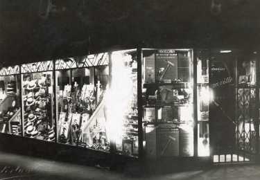 Shop window (possibly in Algeria) advertising 'Wardonia' safety razors manufactured by Thomas Ward and Sons Ltd., Wardonia Works
