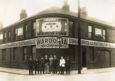 Thomas Ward and Sons Ltd., manufacturers of 'Wardonia' safety razors and blades, junction of Countess Road and Clough Road
