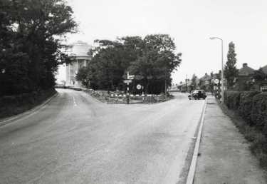 Hemsworth Road looking towards junction with (left) Norton Lane and (top left) Norton Water Tower